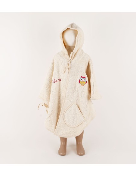 Poncho personnalisé avec motif coccinelle
