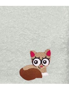 Serviette enfant 50X100 personnalisée avec motif  chat