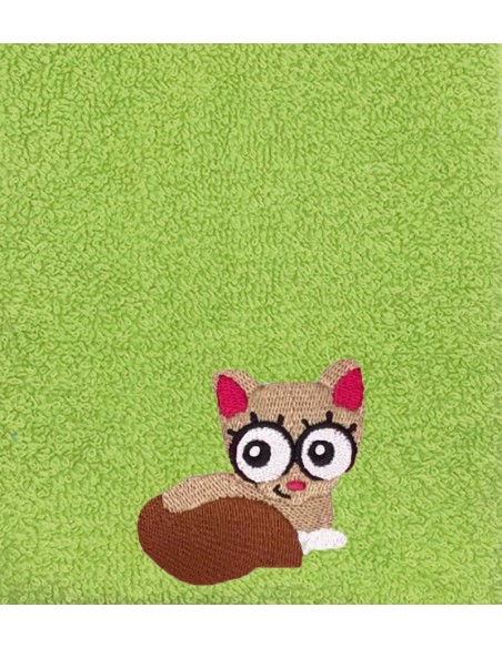 Serviette enfant 50X100 personnalisée avec motif  chat
