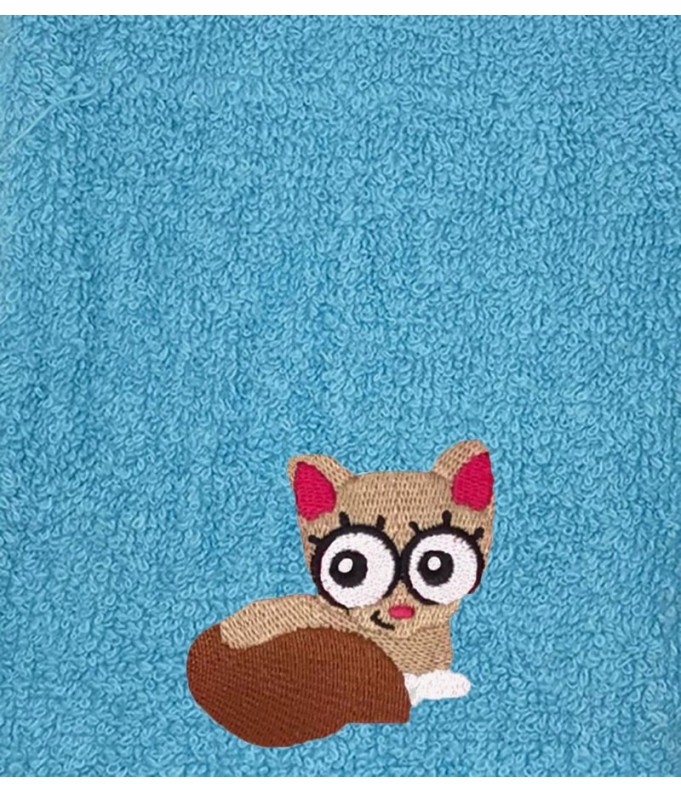 Cape de bain personnalisée avec motif chat