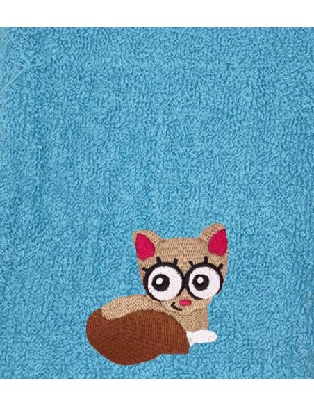 Cape de bain personnalisée avec motif chat