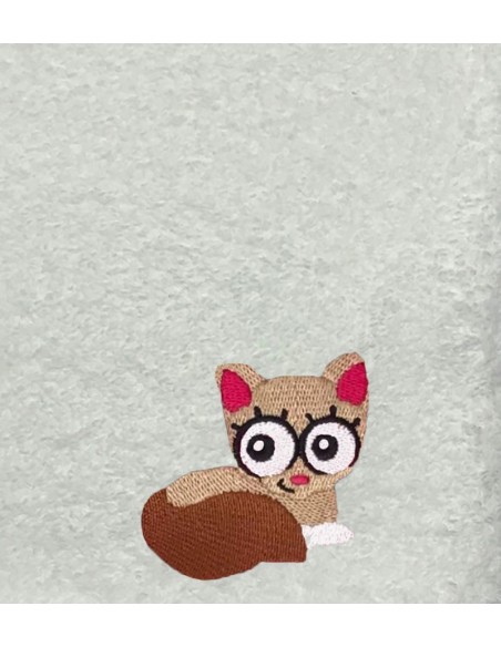 Cape de bain personnalisée avec motif chat