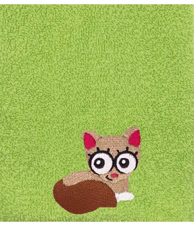 Cape de bain personnalisée avec motif chat