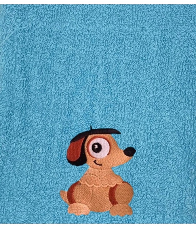 Poncho personnalisé avec motif chien
