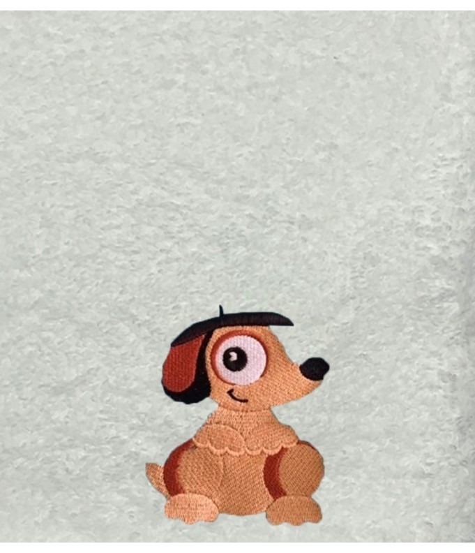 Poncho personnalisé avec motif chien