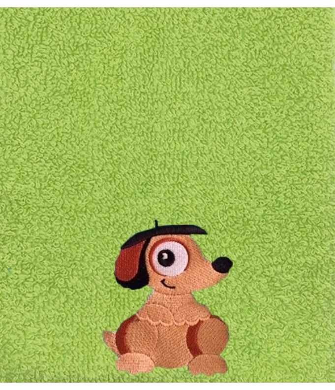 Poncho personnalisé avec motif chien