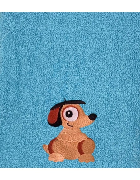 Serviette enfant 50X100 personnalisée avec motif  chien
