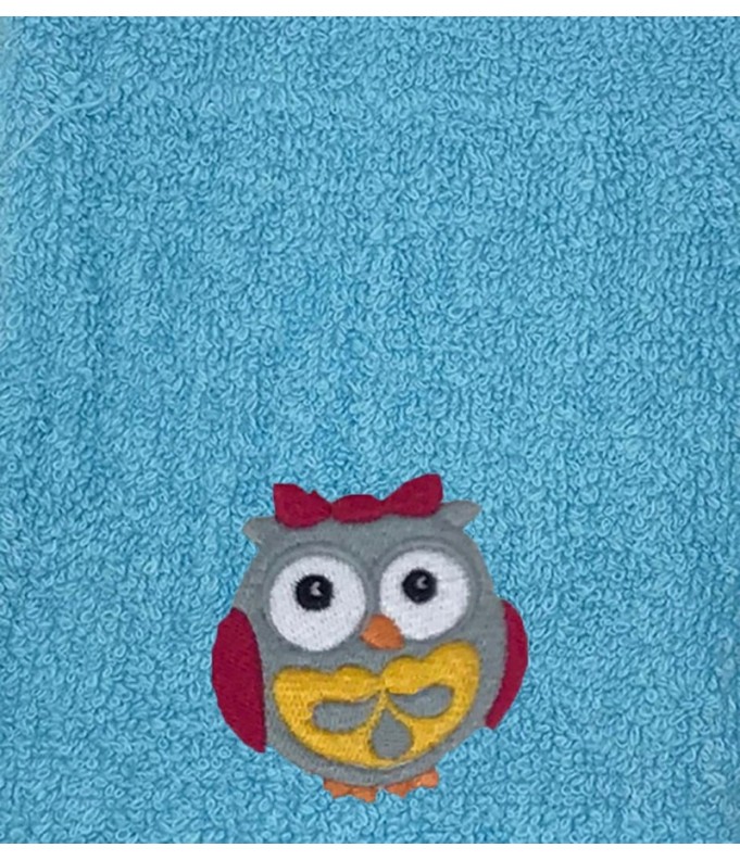 Poncho personnalisé avec motif chouette fille