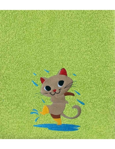Drap de Bain Chat 6 Personnalisé 70X140
