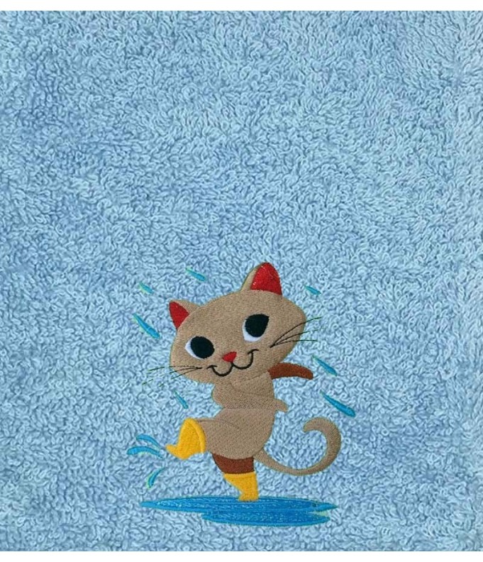 Drap de Bain Chat 6 Personnalisé 70X140