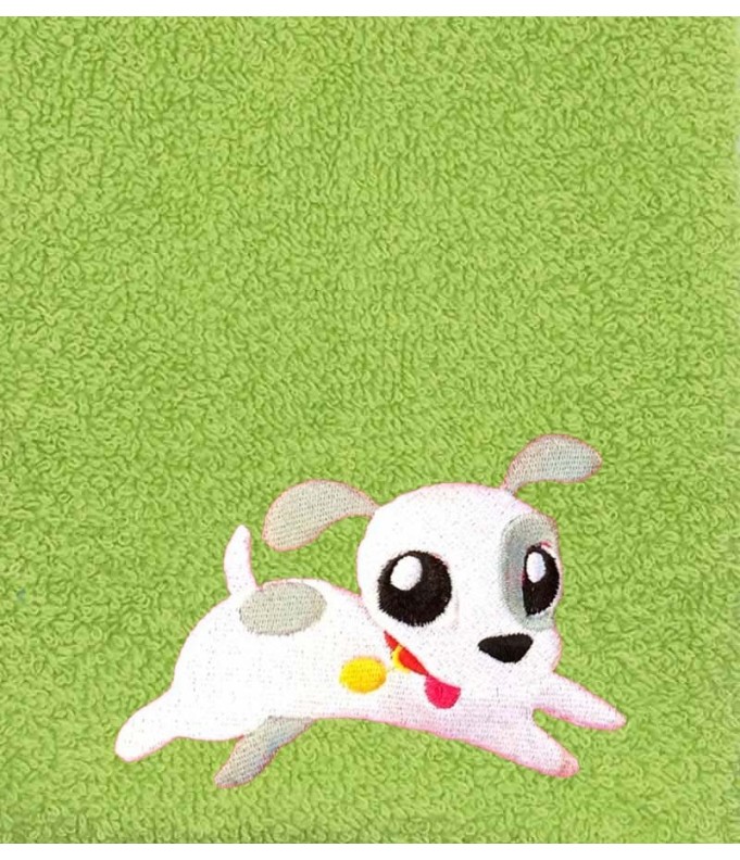 Drap de Bain Chiot Personnalisé 70X140