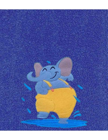 Drap de Bain Elephant sous la Pluie Personnalisé