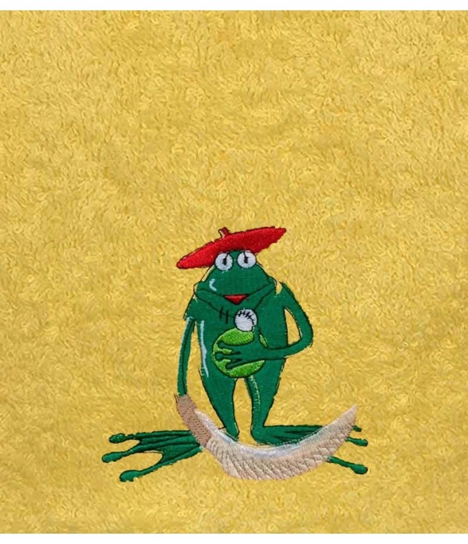 Drap de Bain Grenouille Béret Personnalisé