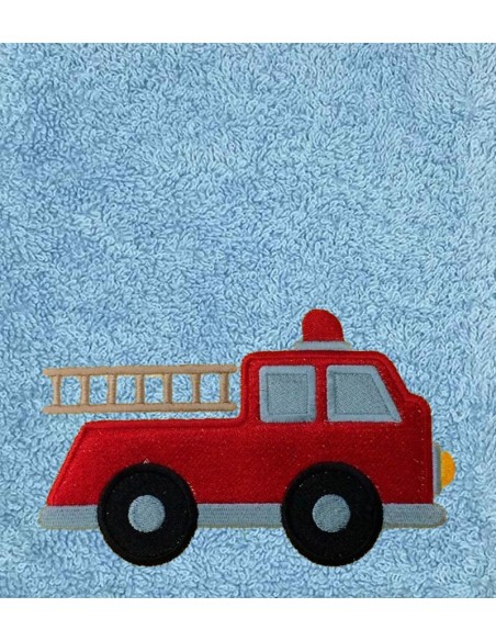 Drap de Bain Camion de Pompiers Personnalisé 70X140
