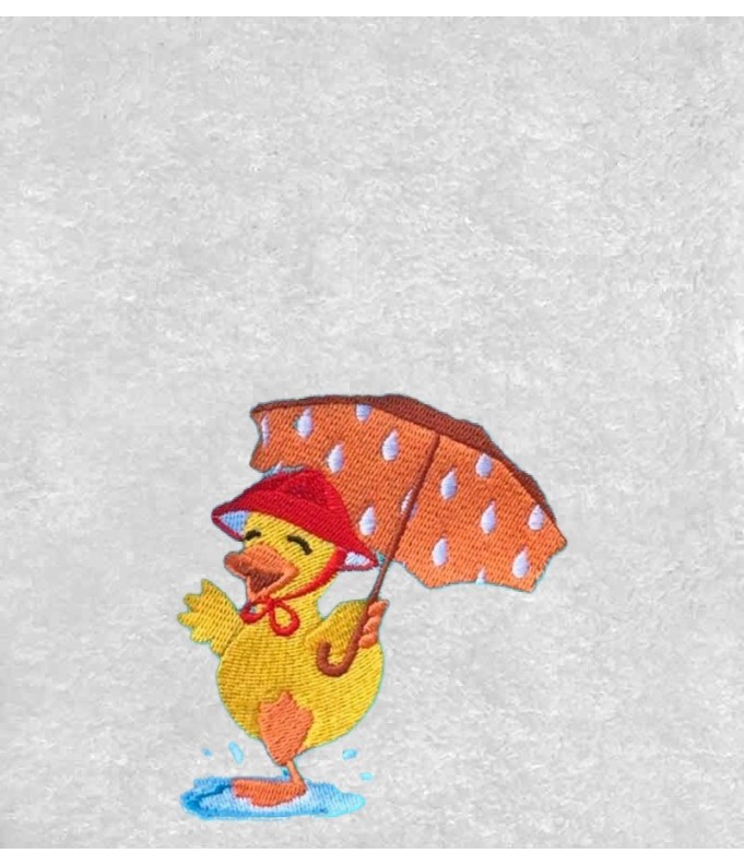 Drap de Bain Poussin sous la Pluie Personnalisé
