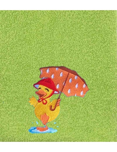 Drap de Bain Poussin sous la Pluie Personnalisé