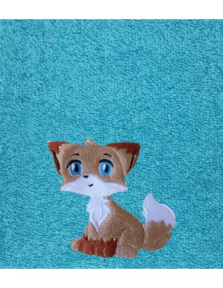 Drap de Bain Bébé Renard Personnalisé