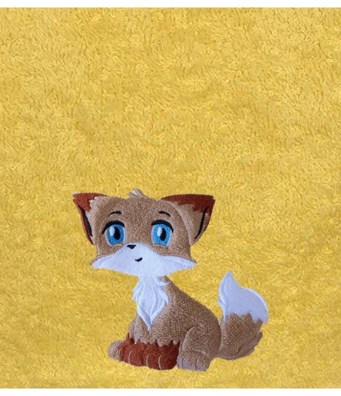 Drap de Bain Bébé Renard Personnalisé