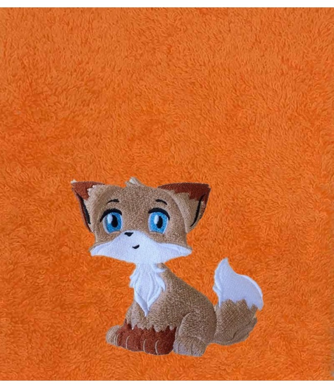 Drap de Bain Bébé Renard Personnalisé
