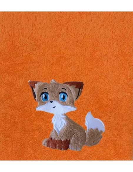 Drap de Bain Bébé Renard Personnalisé
