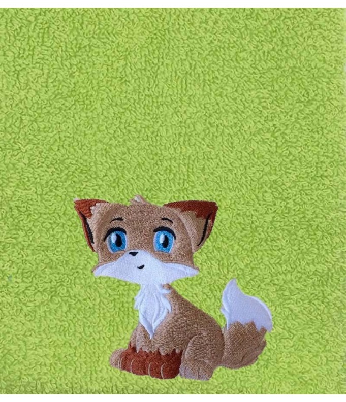 Drap de Bain Bébé Renard Personnalisé