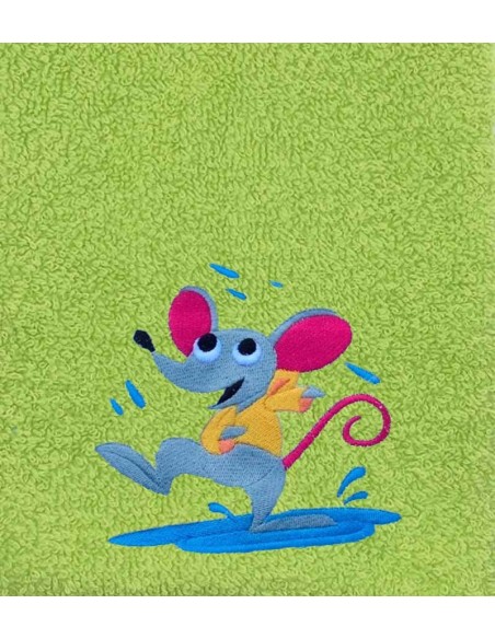 Drap de Bain Souris sous la Pluie Personnalisé