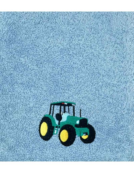 Drap de Bain Tracteur Vert Personnalisé 70X140