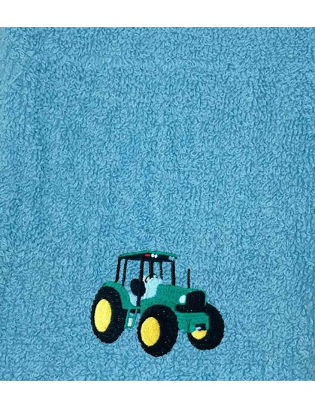 Drap de Bain Tracteur Vert Personnalisé 70X140