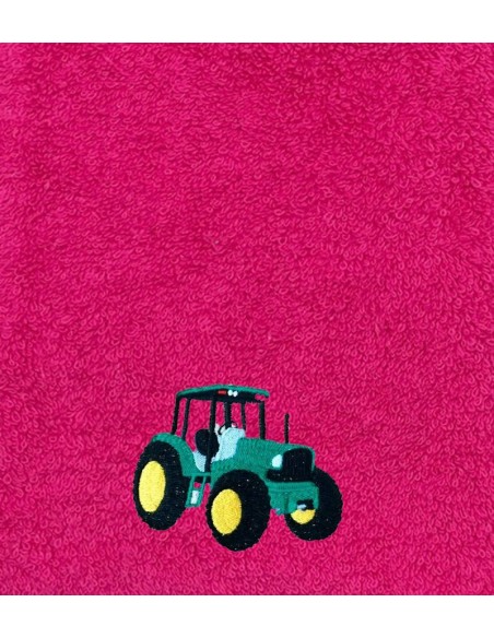 Drap de Bain Tracteur Vert Personnalisé 70X140