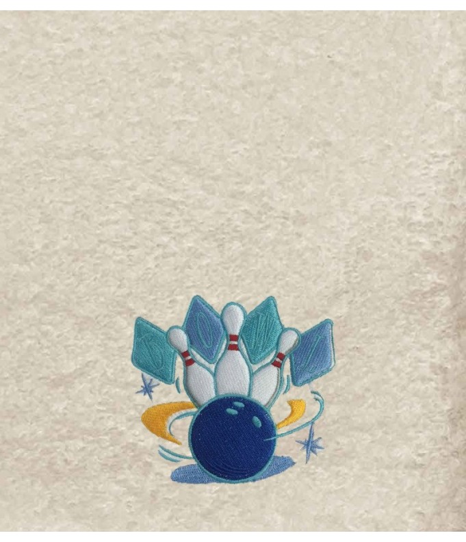 Drap de Bain Bowling 2 Personnalisé 70X140