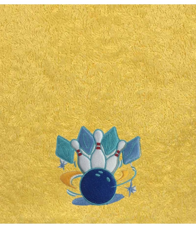 Drap de Bain Bowling 2 Personnalisé 70X140