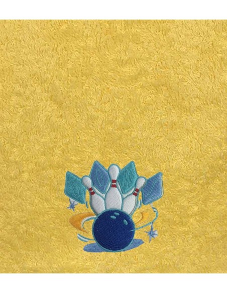Drap de Bain Bowling 2 Personnalisé 70X140