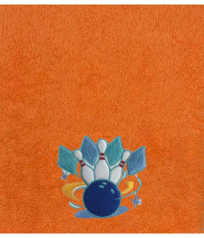 Drap de Bain Bowling 2 Personnalisé 70X140