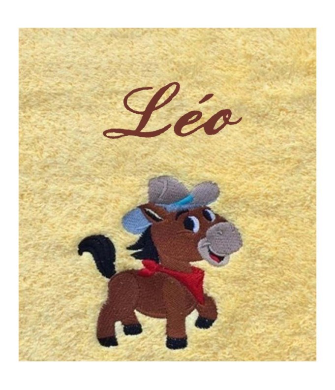 Drap de Bain Cheval Cowboy Personnalisé 70X140