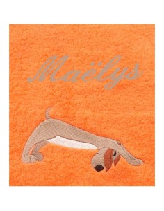 Drap de Bain Chien Yoga Personnalisé 70X140