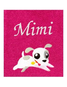 Drap de Bain Chiot Personnalisé 70X140