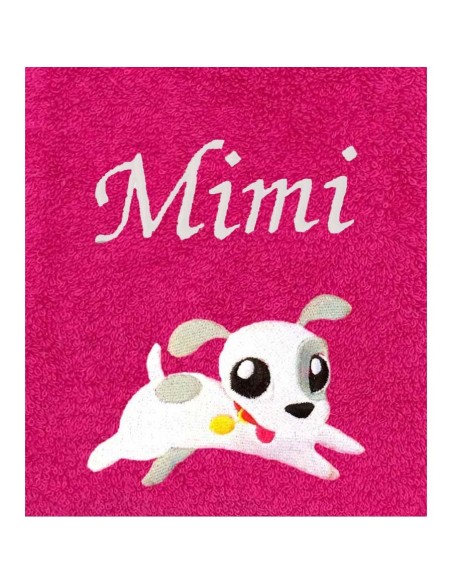 Drap de Bain Chiot Personnalisé 70X140