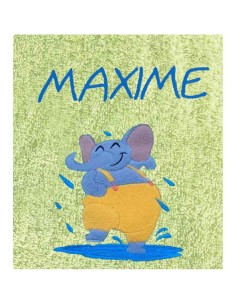 Drap de Bain Elephant sous la Pluie Personnalisé