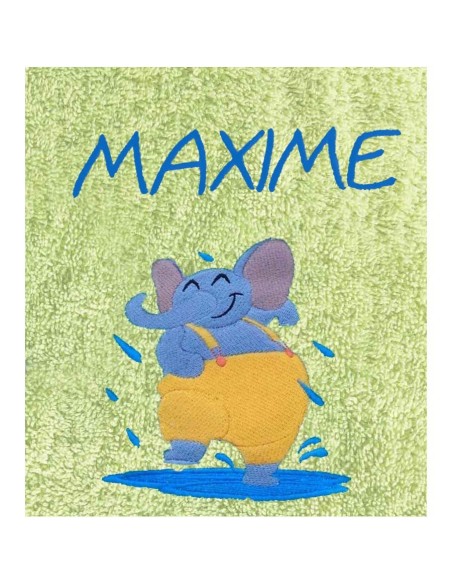 Drap de Bain Elephant sous la Pluie Personnalisé