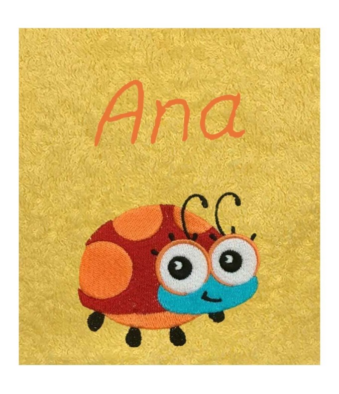 Drap de Bain Coccinelle Personnalisé 70X140