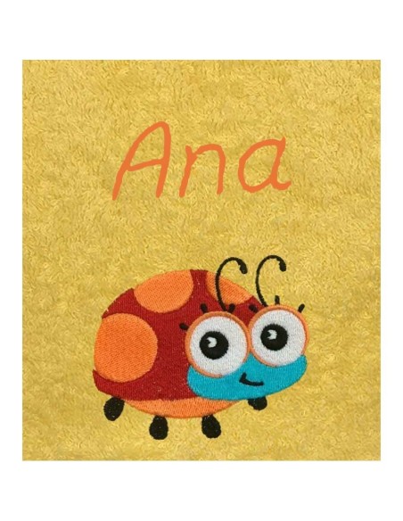 Drap de Bain Coccinelle Personnalisé 70X140