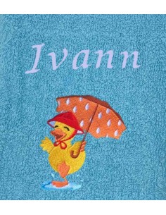 Drap de Bain Poussin sous la Pluie Personnalisé