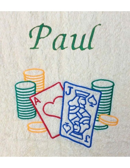 Drap de Bain Blackjack Personnalisé Prénom