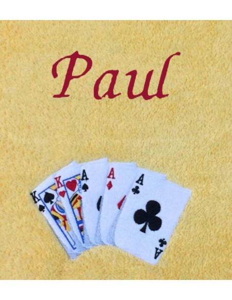 Drap de bain poker personnalisé