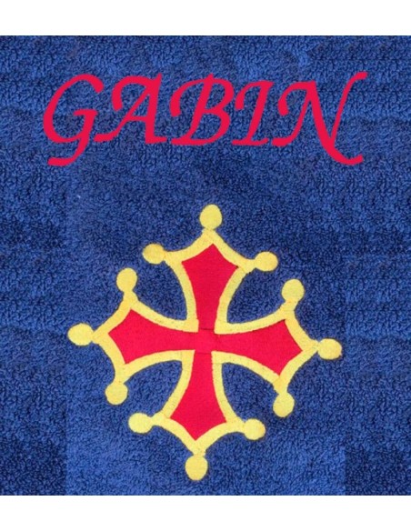 Drap de Bain Croix Occitane Personnalisé
