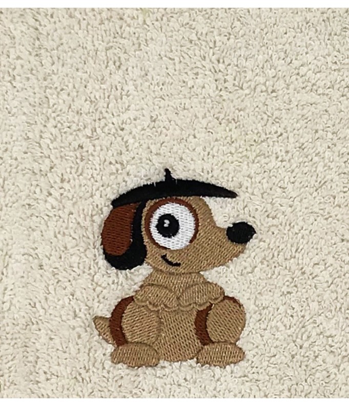 Drap de Bain Amour de Chiot Personnalisé 70X140