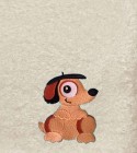 Drap de Bain Amour de Chiot Personnalisé 70X140