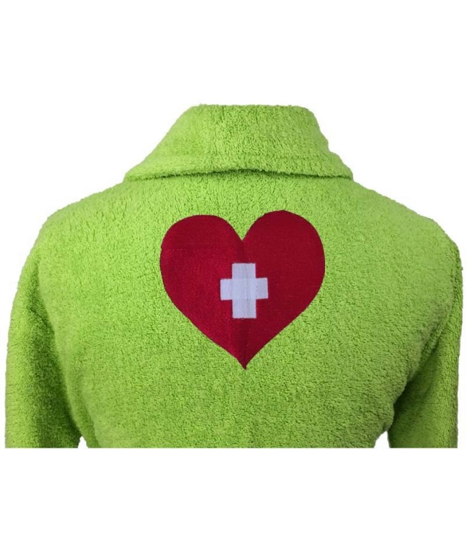 PEIGNOIR BRODÉ ADULTE PERSONNALISÉ DEVANT ET...