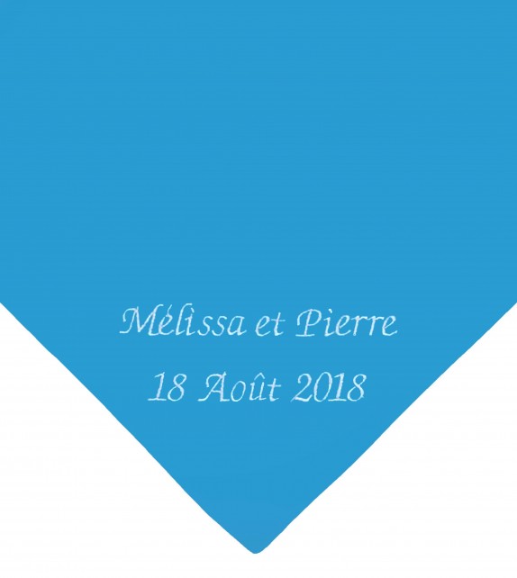 Foulard personnalisé par broderie (6 couleurs de foulard)