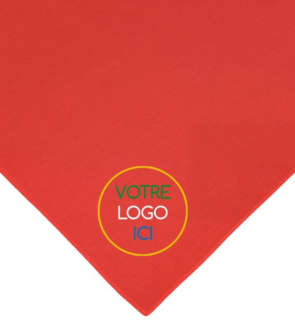 Transfert numérique Logo couleur sur foulard rouge (sans...